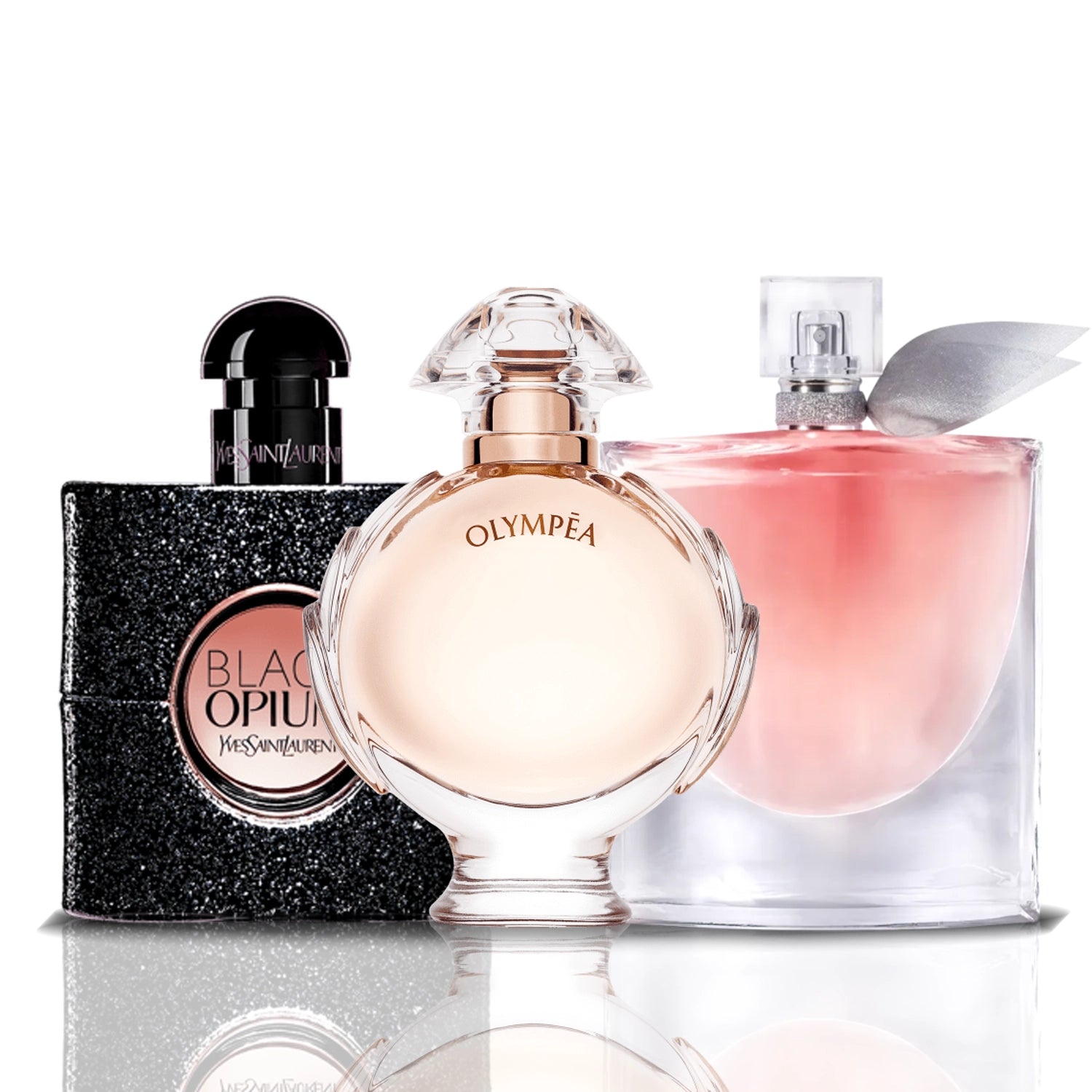 Juego de 3 perfumes | Black Opium + Olympea + La Vie Est Belle 100 ml