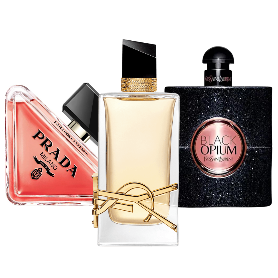 Set de 3 perfumes | Prada Paradox, Black Opium Yves Saint Laurent, Libre (100 ml)