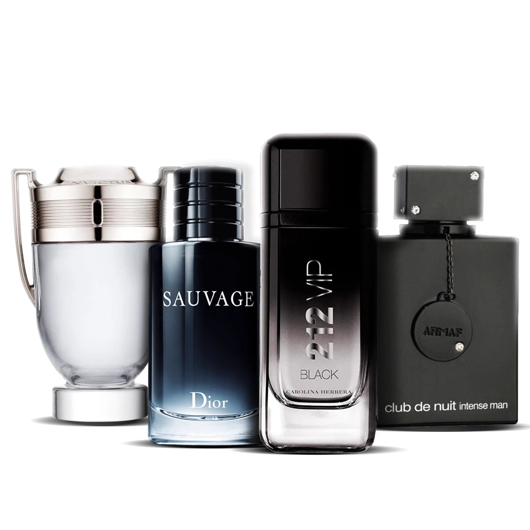 Set de 4 perfumes | One Million Royal + 212 VIP Men + Sauvage Dior + Versace Eros (100 ml)
